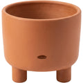 Gleao Footed Ceramic Planter Terracotta 5.5 in